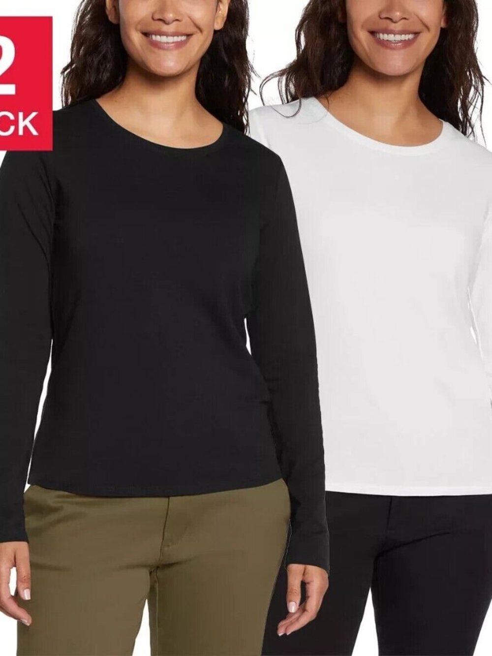 Banana Republic Ladies' Long Sleeve Tee, 2Pack NEW